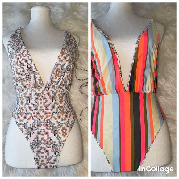 Maaji Other - Maaji Women's Reversible Plunge One Piece Swimsuit Sexy Resort Vacation Size M